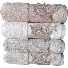 Pupilla Bambu Nakışlı 6 Lı Paket El-Yüz Havlu Seti 50*90 Janet 1068