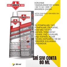 Börfh Gri Sıvı Conta 80 ml -60 °c ile +300 °c Arasında Çalışır.