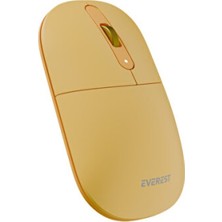 Empressco Sessiz Kablosuz 3D Mouse, Elektronik Pilli, Sarı Renk