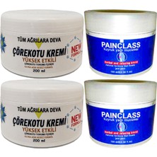 Erdo Ticaret Çörekotu Çörek Otu Kremi White Box 2 Adet 200 ml + 2 Adet Painclass Kuyruk Yağı Kremi 100 ml / Krem Seti