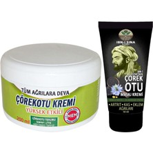 Erdo Ticaret Çörek Otu Kremi Xlgreen Büyük 200 ml Krem + Ibn-I Sina Çörek Otu Kremi 50 ml / Sırt Bel Iskelet Diz Dirsek Kas Agrilarina Masaj Seti