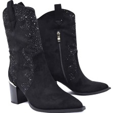 Bags Shoes Guja 24K131 Kadın Taşlı Vegas Yarım Çizme