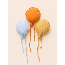 Eternal Sunshine 3'lü Set Balon Duvar Süsü  Ekose Bebek Odası Çocuk Odası Kreş Anaokulu Dekorasyon El Yapımı