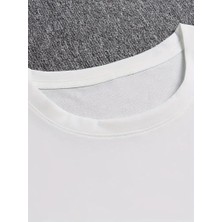 Vexor Erkek Anımal Baskılı Tişört Bisiklet Yakayazlık T-Shirt - Beyaz