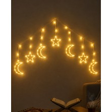 Ata Store Dekoratif Ay Yıldız LED Ramazan Lambası Sıcak Beyaz Tasarım - Lisinya