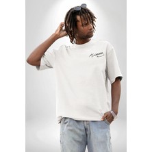 Vexor 30 Ağustos Zafer Bayramı Ön Arka Baskılı Oversize Bisiklet Yaka T-Shirt - Beyaz