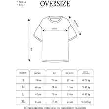 Vexor Erkek Bisiklet Yaka Baskılı Oversize Kısa Kol T-Shirt - Beyaz