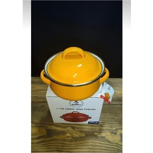 Abnturk 12CM Sarı Renk Emaye Mini Tencere