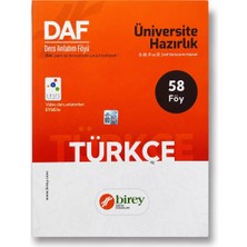 Birey Eğitim Kurumları Daf Türkçe Ders Anlatım Föyü 58 Föy | Üniversite Hazırlık Tyt Ayt 9-10-11-12. Sınıf Konularını Kapsar