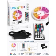 Kalemhane 5 Metre 44 Tuşlu Üç Çipli Şerit LED Kumandalı Adaptörlü