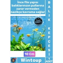 Wintoup #akvaryumkepçesi Profesyonel Sağlam Dayanıklı Ince Fileli Akvarist Akvaryum Balık Kepçesi 10 cm