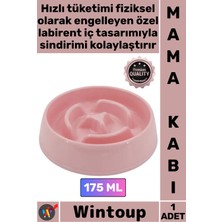 Wintoup #mamakabı Hızlı Yeme Önleyen Pet Kedi Köpek Sağlık Dostu Kalite Plastik Yavaş Mama Yeme Kabı 175 ml