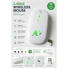 Tastech 2.4 Ghz USB Wireless Kablosuz Şarjlı Mouse Rgb LED Işıklı 800-1600 Dpi Ayarlanabilir Sessiz Click Mouse