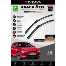 Drs Tuning S-Dizayn Vw Golf 8 Ön Cam Silecek Seti 2020 Üzeri Premium Araca Özel 65-45 cm  A+ Kalite
