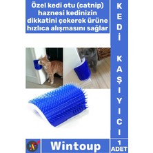 Wintoup #kediaparatı Duvara Monte Köşe Masaj Fırçası Ergonomik Kedi Otu Hazneli Cat It Kedi Kaşınma Aparatı