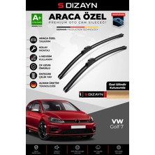 Drs Tuning S-Dizayn Vw Golf 7 Ön Cam Silecek Seti 2012-2020 Premium Araca Özel 65-45 cm  A+ Kalite