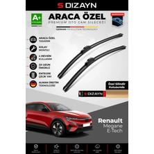 Drs Tuning S-Dizayn Renault Megane E-Tech Ön Cam Silecek Seti 2021 Üzeri Premium Araca Özel 65-40 cm  A+ Kalite