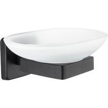 Tema Kare Sabunluk Mat Sıyah 71703-2m