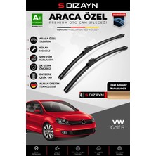Drs Tuning S-Dizayn Vw Golf 6 Ön Cam Silecek Seti 2008-2012 Premium Araca Özel 60-48 cm  A+ Kalite
