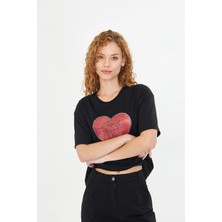 Tiffany & Tomato Kalp Baskılı T-Shirt
