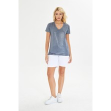 Tiffany & Tomato V Yaka Simli T-Shirt