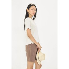 Tiffany & Tomato V Yaka Oversize Modal T-Shirt