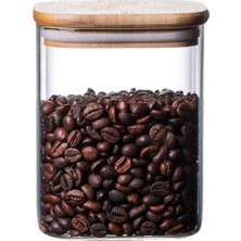 450ML Sızdırmaz Vakumlu Bambu Kapaklı Borosilikat Cam Kavanoz – Hava Geçirmez & Dayanıklı Gıda Saklama Kabı (10CM x 10CM)