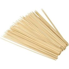 Abnturk Oranj 25 cm 3 mm %100 Ağaç Bambu Çöp Şiş Kalın Çöp Şiş Tahta - 100 Adet