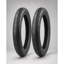 Heugers 16X2.50 (64-305) E-Scooter ve Elektrikli Bisiklet Dış Lastik Seti (Iç Lastikli Kullanıma Uygun)