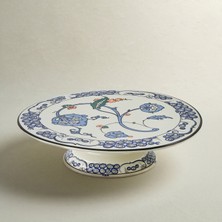 Karaca x Ömür Akkor İznik Hatai Ayaklı Kek Standı 32 cm