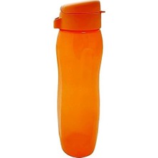 To Go Eco Easy Içecek Şişesi, 500 Ml, Turuncu, Klipsli Kilitli ve Saplı, Yuvarlak ve Dar Şişe, Ecoeasy Öko