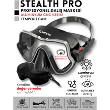 Molys Stealth Pro Alüminyum Dalış Maskesi + Antı Fog (Buğu Önleyici Film) + Eva Koruyucu Taşıma Kutusu