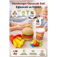 Özdemir Oyuncak Hamburger Oyuncak Seti 13 Parça – Eğitici Mutfak Oyuncağı, Çocuklar Için +18 Ay