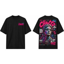 Tomris Dtg Baskı Chaos Heykel Oversize T-Shirt