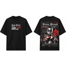 Tomris Dtg Baskı Peace Brand Çocuk Boksör Grafik Baskılı Oversize T-Shirt
