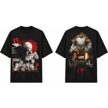 Tomris Dtg Baskı It Pennywise Palyaço Oversize T-Shirt