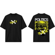 Tomris Dtg Baskı Politics Oversize T-Shirt
