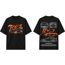 Tomris Dtg Baskı Mzd Rx-7 Oversize T-Shirt