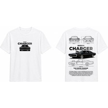 Tomris Dtg Baskı  Charger Vintage Car Oversize T-Shirt