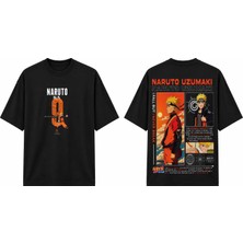 Tomris Dtg Baskı Naruto Uzumaki Anime Oversize T-Shirt