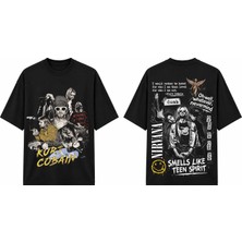 Tomris Dtg Baskı Nrvn In Bloom Goth Oversize T-Shirt