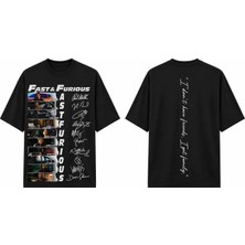 Tomris Dtg Baskı Fast & Furious Hatıra Oversize T-Shirt