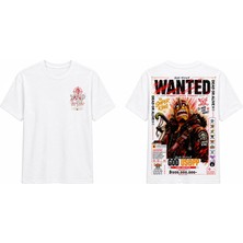 Tomris Dtg Baskı One Piece God Usopp Wanted Oversize T-Shirt