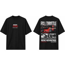 Tomris Dtg Baskı Racing Apex Grafik Oversize T-Shirt