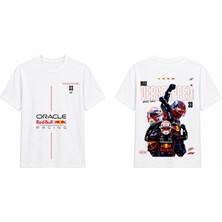 Tomris Dtg Baskı Max Verstappen Oracle Red Bull Oversize T-Shirt