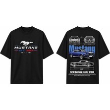 Tomris Dtg Baskı Klasik Muscle Car  Oversize T-Shirt