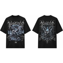 Tomris Dtg Baskı Ancient Ruins Zırhlı Skeleton Detaylı Oversize T-Shirt
