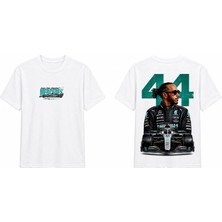 Tomris Dtg Baskı Lewis Hamilton Formula One 44 Oversize T-Shirt