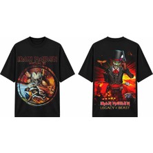 Tomris Dtg Baskı Ironmaiden The Final Frontier Oversize T-Shirt