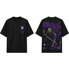 Tomris Dtg Baskı Donatello Ninja Kaplumbağalar Oversize T-Shirt
